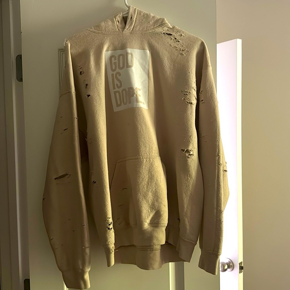 God Is Dope Distressed Hoodie